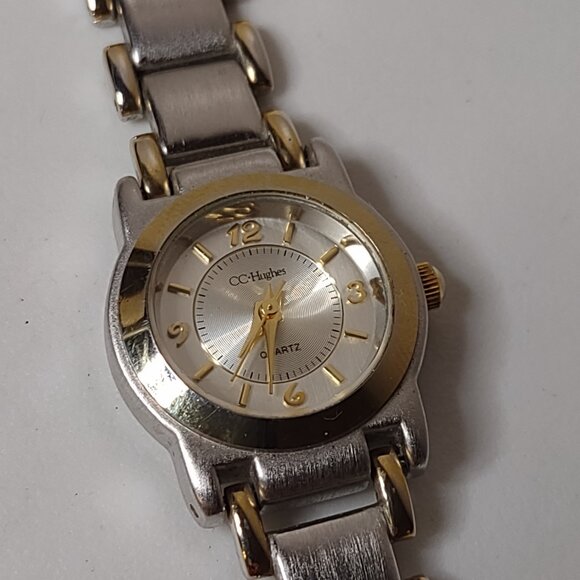 7 Inch Two Tone Metal CC Hughes Watch - Picture 2 of 11
